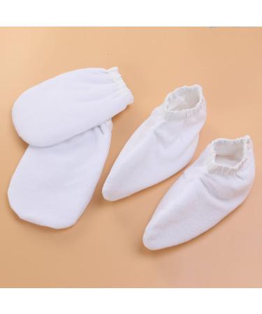 2 Pairs of Spa Gloves - Paraffin Wax Therapy Hand & Foot Bath Cover Gloves for Soothing Spa Experience - Buy Online on GoSupps.com