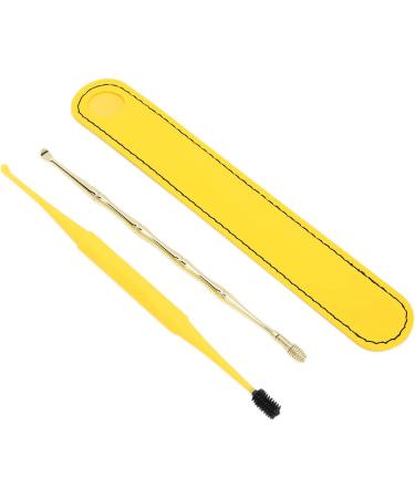 Earwax Removal Kit with Spring Soft Brush and Ear Spoon - Yellow Ear Cleaner Set - Buy Online on GoSupps.com