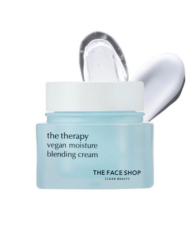THE FACE SHOP The Therapy Vegan Moisture Blending Cream | Vegan Moisturizer | Cooling | Hydrating | Skin-Friendly | 2-in-1 Gel & Cream | K-Beauty