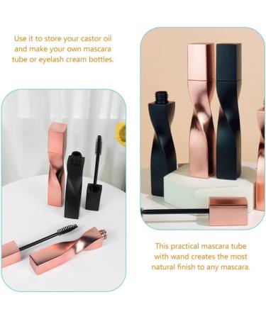 KALLORY 4pcs Eyelash Brush Empty Tube Lash Applicator Mascara Tube Plastic Bulk To Rotate Lipstick Tube Rose Gold - Buy Online on GoSupps.com
