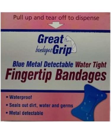 Medique 66038 Metal Detectable Blue Fingertip Bandage - 30-Count | Water Tight Seal - Buy Online on GoSupps.com