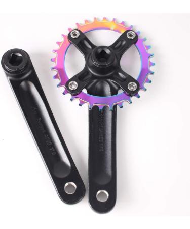 BUCKLOS US Stock 104 BCD Mountain Bike Single Speed Crankset 170mm Square Taper with Plating Chainring (30/32/34/36/38T) | Replacement Bicycle Crank Arm Set - Buy Online on GoSupps.com