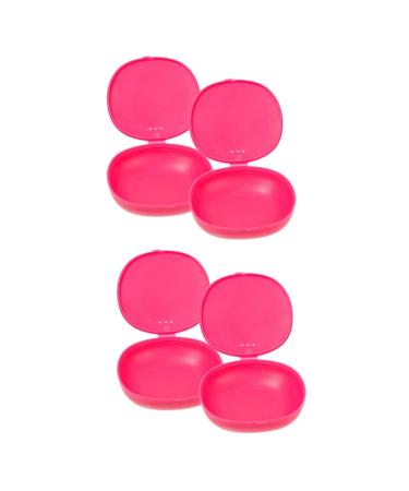 Gleavi 4 Pieces Storage Box Silicone Cup holder Travel container Schnuller container menstruation Wasch etui period Disc Case Menstrections Disc Silicone Box female article Rosax2st 1 piece (1 Pack)