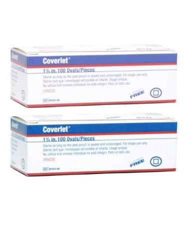 Coverlet Adhesive Dressing - 1 1/4 Oval Spot- Box of 100- Pack of 2