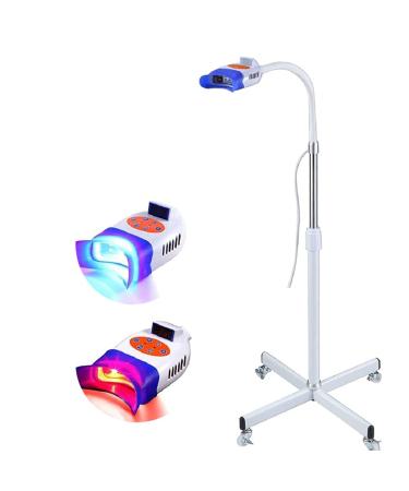 Teeth Whitening Lamp 36W Floor Stand Type Dental Cold Teeth Bleaching Machine for Clinic and Beauty Accelerator Bleaching System with 10pcs LED Blue Light Blue/Red Light 2 Colors