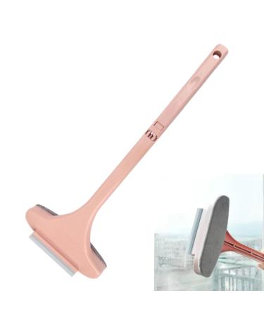 Generic Glass Cleaning Brush - Glass Scraper | Reusable Window Cleaner Tool Wet And Dry Dual-Use Washing Equipment For Countertops Wall Wardrobes Sofa Pink