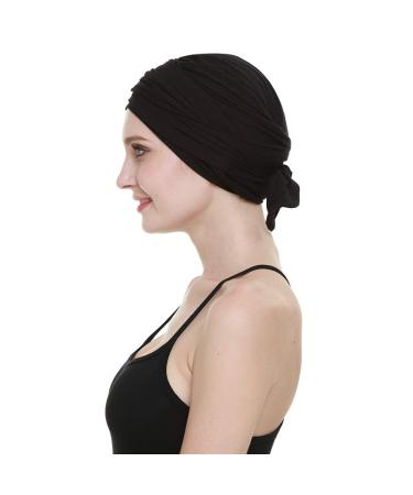 FocusCare Bamboo Headwraps for Women - Soft Black Chemo Patients Headwear - Buy Online on GoSupps.com