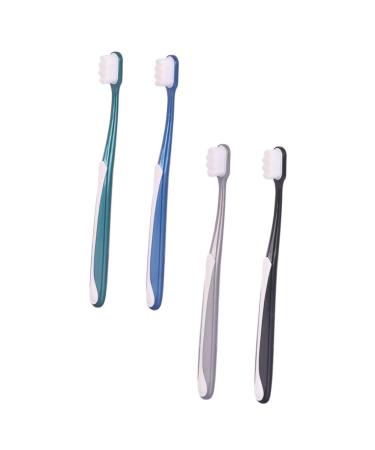 Partykindom 4 pieces of soft toothbrush for adult household appliances fur toothbrush toothbrushes toothbrush tools for adult dental care tools elasticity cleaning brush pp