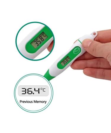 Duokon Electronic Veterinary Thermometer Waterproof Digital Animal Thermometer for Cattle Sheep Horses with LCD Display - Buy Online on GoSupps.com
