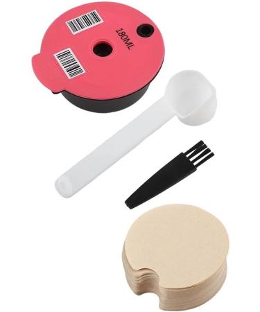  Yuanpgky Coffee Capsule Reusable Plastic Coffee Capsule with Silicone Lids 60ml & 180ml Spoon Brush Compatible with Tassimo Coffee Makers Refillable Filter (B) - Buy Online on GoSupps.com