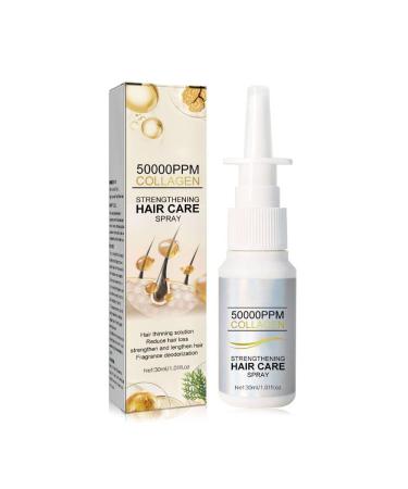 Collagen Strengthening Hair Care Spray Collagen for Hair Thinning Solution Reduces Hair Loss Strengthens and Lengthens Hair Fragrance Deodorization Suitable for All Hair Types (1 Pcs) 3.38 Fl Oz (Pack of 1)