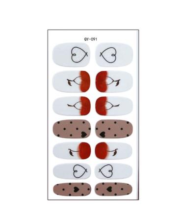 Nail Decoration Rainbow Strawberry Flower Nail Art Design Self-adhesive Nail Stickers 3D Nail Art(Type 4)