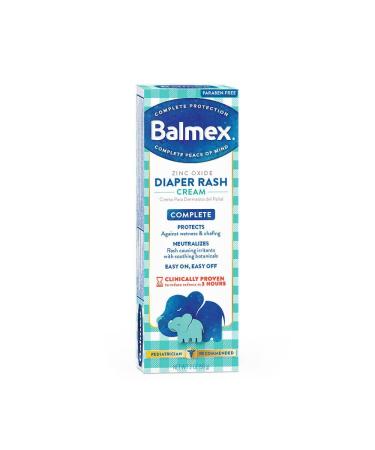 BALMEX Complete Protection Zinc Oxide Diaper Rash Cream Advanced Formula 2 Oz (2 Pack) 2 Ounce (Pack of 2)