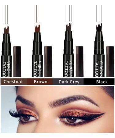 Four Forked Liquid Water Eyebrow Pencil 3D Simulation Native Eyebrow Natural Anti Sweat Eyebrow Pencil Four Colors (Color : 02) - Buy Online on GoSupps.com