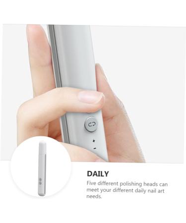 Housoutil 1 Set Nail Polisher Nail Drill Nail Polish Tips Clippers Removing Electrical Nail Files Electric Nail File Manicure Power Tools White Acrylic Abs Exfoliating - Buy Online on GoSupps.com