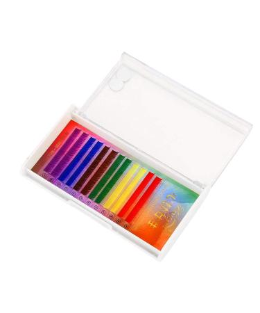 Rainbow Colored False Eyelashes | Gradient 12mm Fake Eyelash Extensions for Stunning Looks | International Shipping Available - Buy Online on GoSupps.com