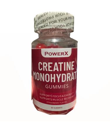Creatine Muscle Gummies - 5g Creatine Per 2 Gummies - Made in The USA - Blue Raspberry Flavor - 1 Count (Pack of 1)