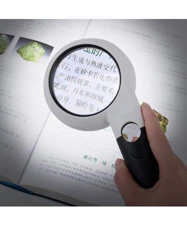 Magnifying Glass 5X 20X Handheld Illumination Magnifier with 11 LED Light HD Lens Magnifier - Buy Online on GoSupps.com