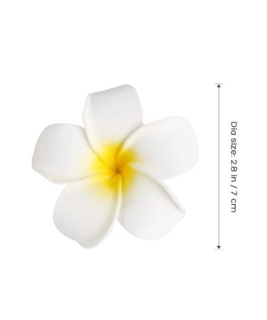 FRCOLOR Hawaiian Plumeria Flower Hair Clip Wedding Bridal Barrette - 10 Pieces - Buy Online on GoSupps.com