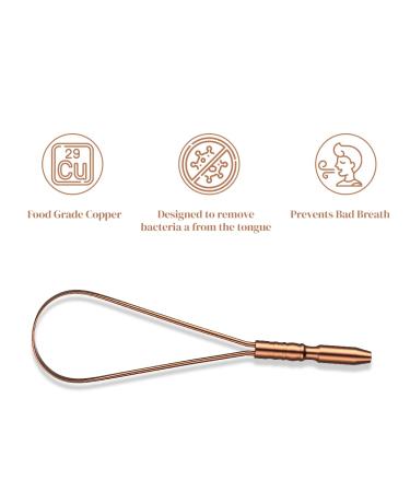 Perfora Copper Tongue Cleaner for Fresh Breath & Oral Hygiene | 100% Pure Indian Copper | Improve Taste | Ideal for Men & Women - Buy Online on GoSupps.com