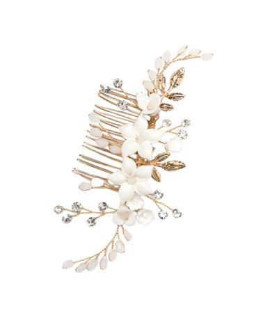 FRCOLOR Bridal Headwear Metal Hair Comb Bridal Hair Clips Womens Headpiece Bride Hairpin Comb Clips for Hair Decorative Hair Combs Hair Comb Clips Wedding Hair Accessories for Bride