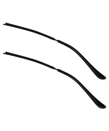 Lurrose 1 pair of glasses legs black frame spare parts for glasses universal glasses arm glasses replacement ironing legs replace sunglasses arm metal ear clip plate men and women