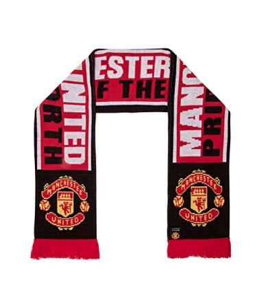 Manchester United FC Authentic EPL "Pride Of The North" Scarf,red,black,white,4.5 ft long