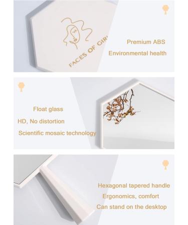 Large Cute Handheld Mirror for Shaving Salon & Makeup - Portable Single-Sided Vanity Mirror for Men & Women - Buy Online on GoSupps.com