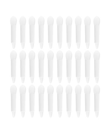 30pcs Lip Brush Silicone Lipstick Wand Lip Balm Disposable Beauty Makeup Tools Lip Blending Brush Lip Liner Brush Lipstick Applicators Lipstick Brush White Portable 4.5x1cm White