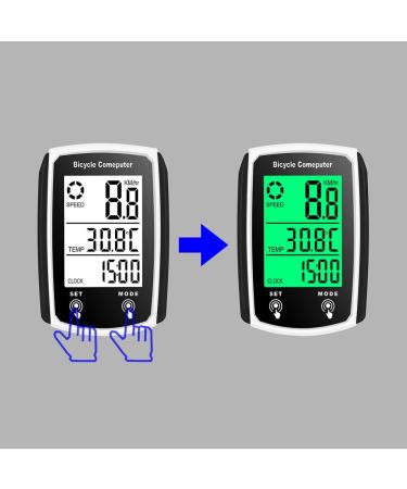 Wireless Bike Speedometer & Odometer with Backlight Display - Waterproof Cycling Computer for Tracking Speed, Distance, Time & Calories - Black - Buy Online on GoSupps.com