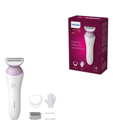 Philips Lady Shaver Series 6000- wireless wet and dry razor with 4 accessories body peeling glove comb attachment (model BRL136/00) BRL136/00 incl. 4 - Buy Online on GoSupps.com