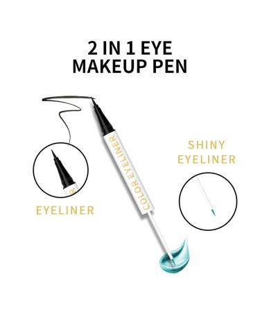 Multichrome Waterproof Double-Head Eyeliner Pen - Ultra-Fine Tip, Smudge-proof, Metallic Grey - 1PC - Buy Online on GoSupps.com