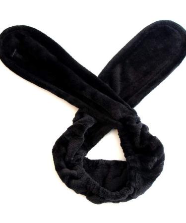 Beaupretty Plush Rabbit Ear Hair Ties - 2 Pieces Flexible Head Wraps for Washing & Makeup (Black & White) - Buy Online on GoSupps.com