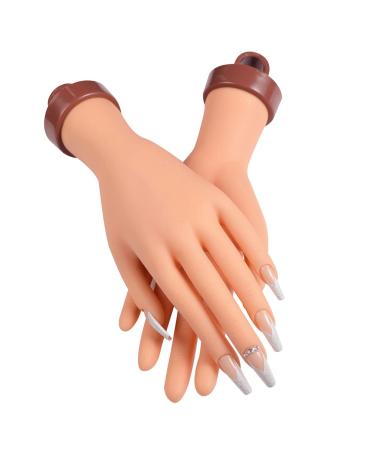 Fushen Acrylic Nail Practice Hand - Nude | Mannequin Hand for Nail Tech Training & Manicure Practice - Buy Online on GoSupps.com