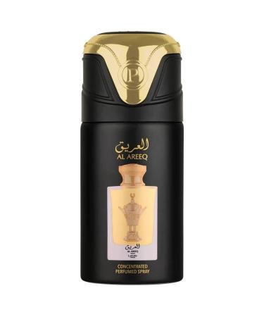Lattafa Al Areeq Gold Concentrated Perfumed Deodorant Spray 9.0 Ounce (Unisex)