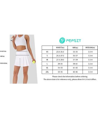 PERSIT Women's High Waisted Pleated Tennis Skirt with Pockets and Shorts - Large Black - Buy Online on GoSupps.com