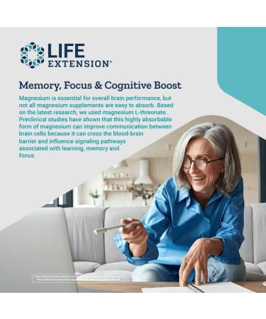 Life Extension Neuro-Mag Magnesium L-Threonate - Cognitive Performance Support - 90 Capsules - Buy Online on GoSupps.com