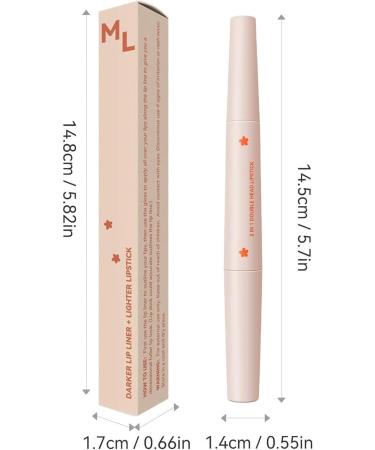 GeRRiT 2 in 1 Lipstick and Lip Liner Dual Set for Women Velvet Matte Lipstick Creamy Lip Pencil Long Lasting Smudge-Proof - Buy Online on GoSupps.com