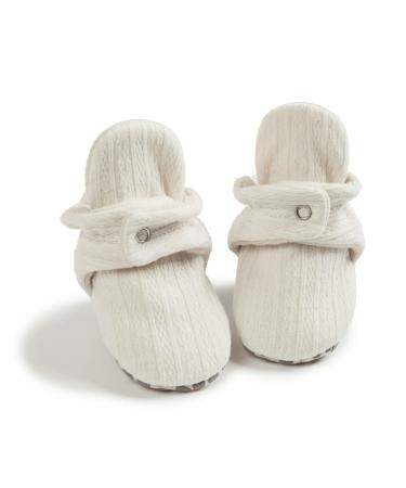 Sonsage Infant Baby Girls Boys Snow Boots Soft Anti-Skid Sole Ankle Premium Booties Newborn Toddler Prewalker Winter Warm Crib Shoes 0-6 Months C01 White
