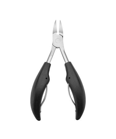 SJLS 1Pcs Professional Nail Cuticle Scissors Black Red Toes Dead Skin Pliers Trimming Tonail Clipper Nipper Manicure Pedicure Tools (Color : Black)