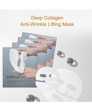 Deep Collagen Anti-Wrinkle Lifting Mask 4 Sheets Overnight Collagen Face Mask Facial Hydrogel Masks For Elasticity Firming and Moisturizing 1box(4 sheets) - Buy Online on GoSupps.com