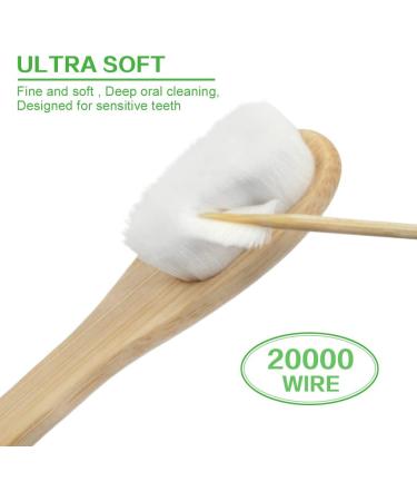 Very Soft Toothbrush Set - 4 Pieces Micro Nano Manual for Kids & Adults | 20 000 Bristles for Tooth Sensitivity & Gum Protection - White & Gray - Buy Online on GoSupps.com