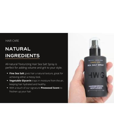 Hardworking Gentlemen Sea Salt Spray - Water-Based Texturizing Hair Product for Men - Adds Volume & Texture for Professional Styling - Buy Online on GoSupps.com