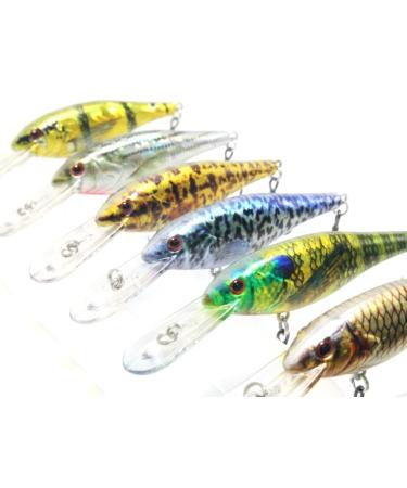 wLure Minnow Crankbait for Bass Fishing Bass Lure Jerkbait Fishing Lure HC187KB with Tackle Box