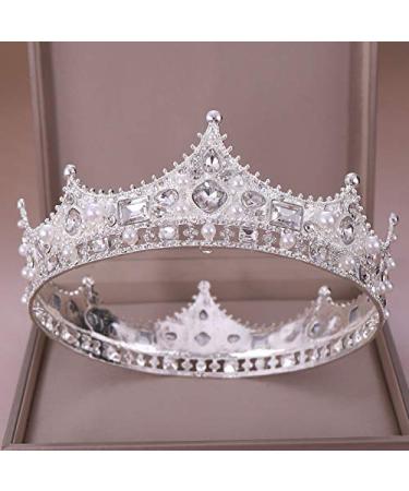 JORCEDI King Crystal Wedding Tiara - Vintage Rhinestone Crown for Prom, Pageant, Birthday - Silver - Buy Online on GoSupps.com