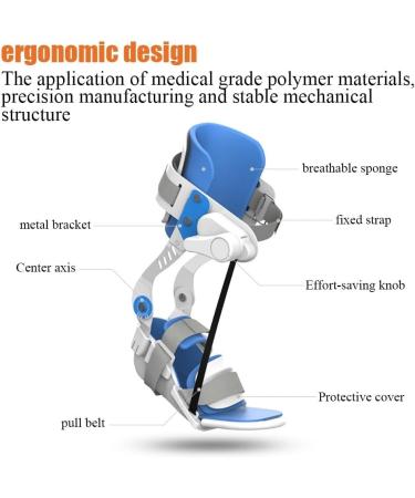 Ankle Fracture Training Brace - Adjustable Rehab Support for Foot Drop & Stroke Recovery (Right Foot - Buy Online on GoSupps.com