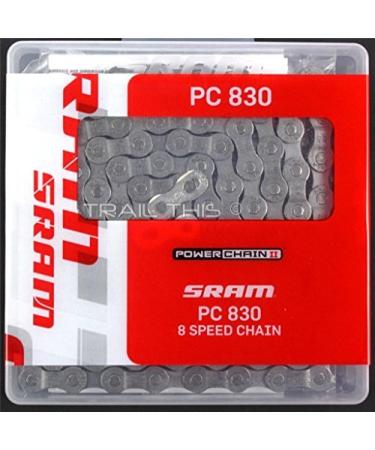 SRAM PC-830 6/7/8-Speed Road/MTB Bike Chain 1/2" x 3/32" 114L fits Shimano Campy