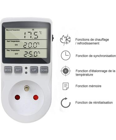 KT3100 Digital Thermostat & Temperature Controller - 230V 16A Socket | Ideal for Greenhouses Reptiles Terrariums & Home Use - Buy Online on GoSupps.com