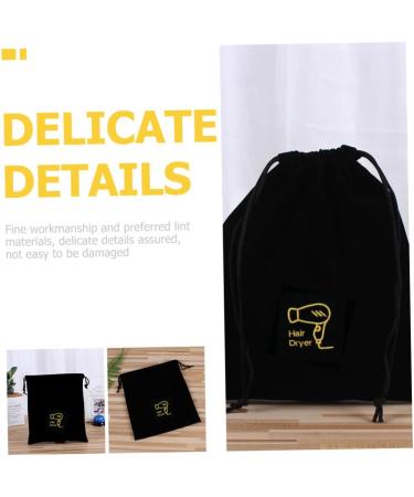 Healeved 3pcs Hair Dryer Storage Bag Black Bag Drawstring Bags Hair Dryer Supplies Shoe Cloth Bag - Buy Online on GoSupps.com
