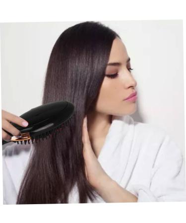 Hair Straightener Brush - Anti-Scald Heating Comb with Adjustable Temperature for Effortless Styling | International Shipping Available - Buy Online on GoSupps.com